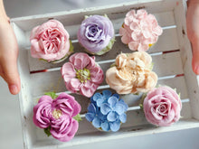 Load image into Gallery viewer, CLASS B 奧斯汀玫瑰,向日葵,櫻花,蝴蝶蘭,牡丹,玫瑰 —Lazy Mini Cupcakes (韓式裱花溫習課程)